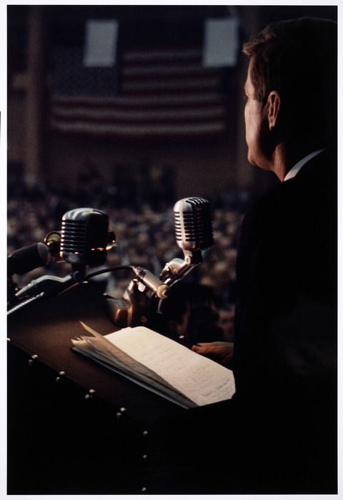 [John F_ Kennedy giving a campaign speech]